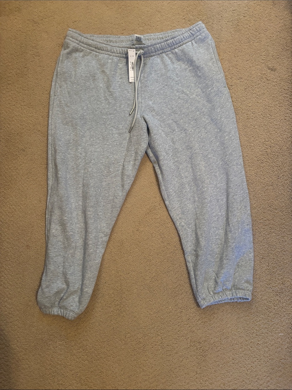 PINK Gray Sweatpants with Navy Logo - Picture 4 of 4
